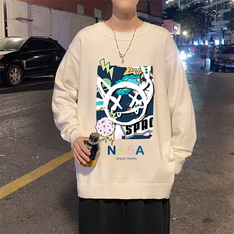 圆领毛衣男大码针织衫男毛线衣线衫 M67275-P45 加绒款-P65图片