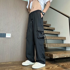 百搭慵懒美式高街大口袋伐木工装裤男夏季新款文艺无品牌原宿潮流，男装工装外套，星座218-8