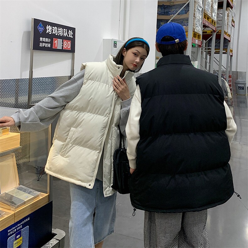 2025冬季加厚情侣马甲背心棉坎肩马甲男保暖加绒纯色马甲908-P30，男装背心/马甲，星座1402-1