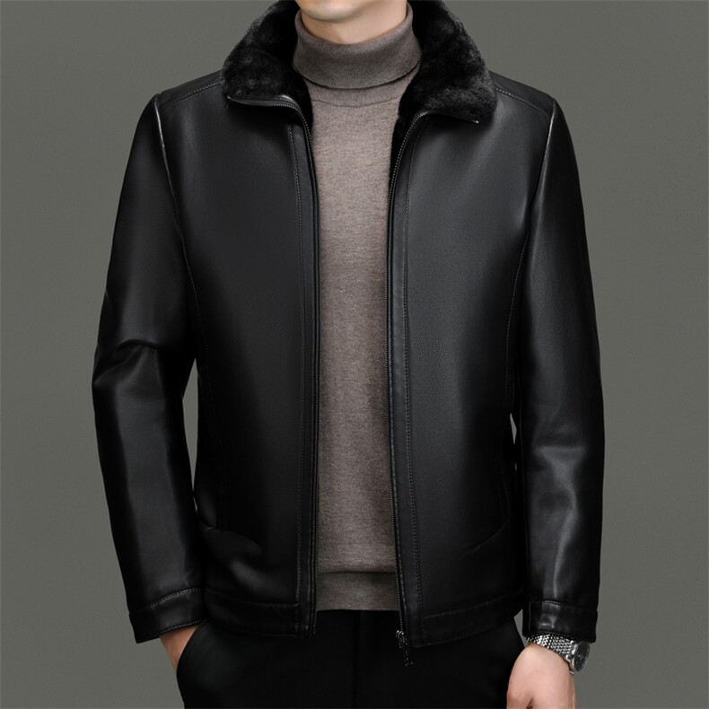 FA6012钱塘2020-3冬季厚款商务休闲百搭中年男士皮衣外套P195,男装皮衣,钱塘207-3