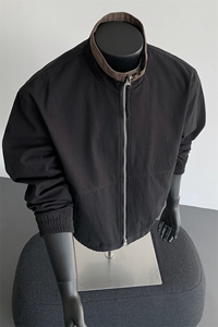 2025新款现货纯棉夹克男宽松立领上衣外套DSA157B-J2568-P88图片