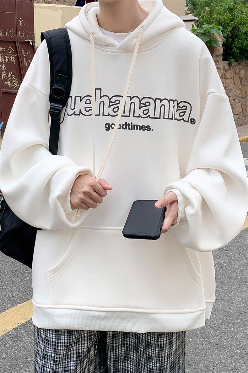 抖音供货、复合360克现货字母印花连帽卫衣宽松D223A-WY221-P50,男装卫衣,电商019-1