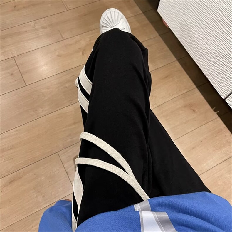 欧美hiphop条纹休闲长裤男运动拖地痞帅vibe高街裤子潮B1970-p32,男装休闲裤,星座1008