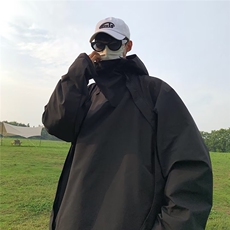 潮机能风双拉链连帽冲锋衣男宽松休闲纯色外套上JK23-P60，女装短外套，星座1109-3