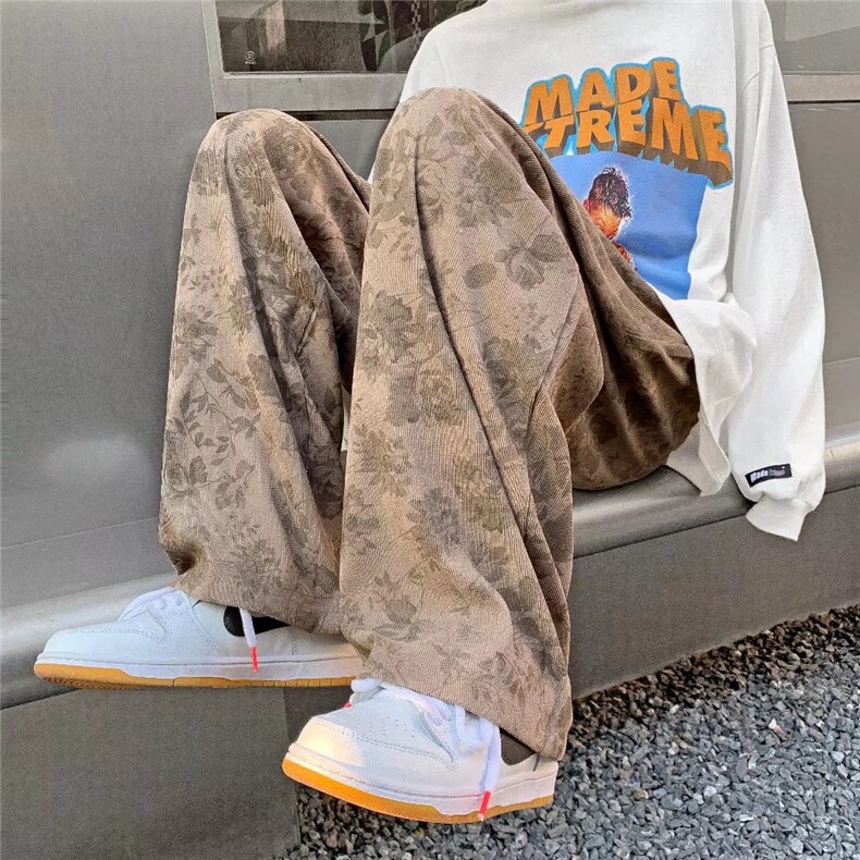 美式hiphop裤子男潮牌宽松直筒休闲阔腿拖地裤5922-P35加绒p45,男装卫衣,星座1008-1