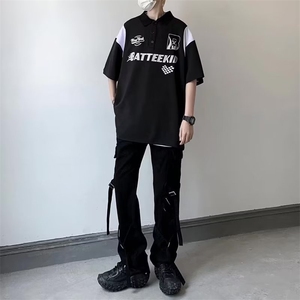 潮流男日常标准城市风貌时尚潮牌T恤短袖POLO衫T119P30图片