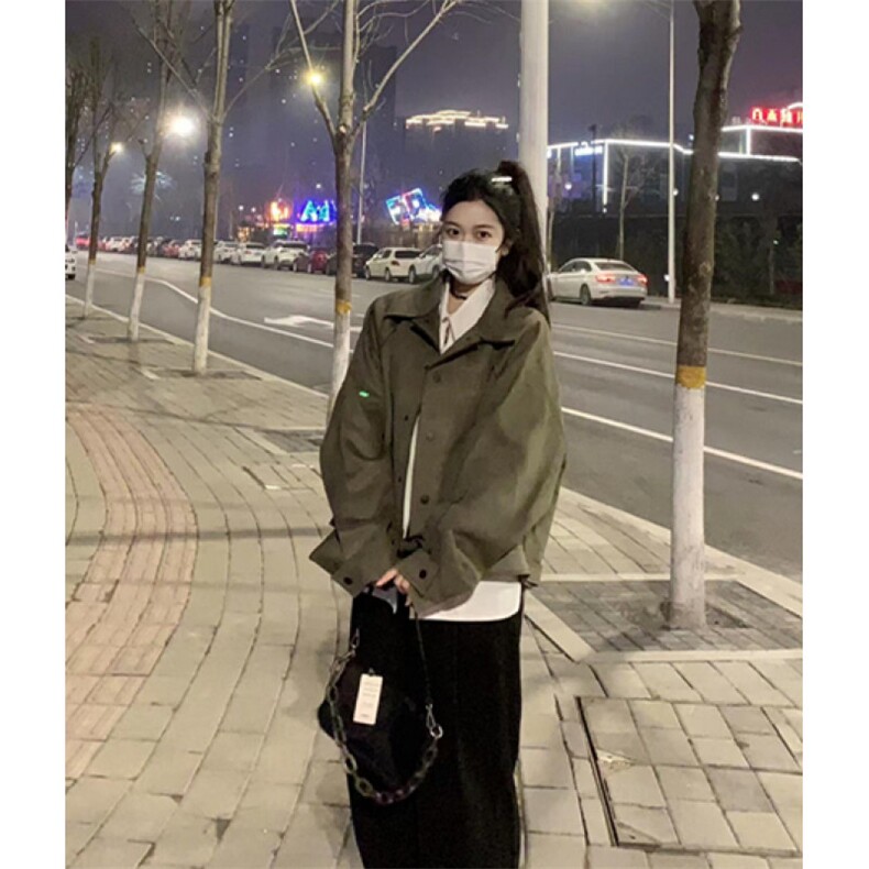 开春复古麂皮短款夹克外套男女宽松春季慵懒中性风上衣JY680,男装夹克,星座1116A（原606A-3）