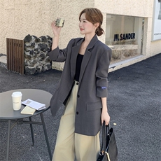 210-3283-P145-k208韩版灰色休闲西装2025年秋季，女装西装，浙宝210（原浙宝191）