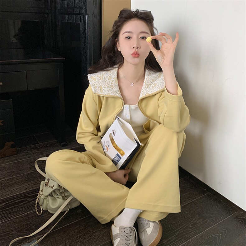 新款现货主推海军领卫衣套装2517-P175-K248,女装套装/套裙,2C129