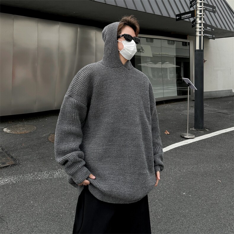 连帽毛衣男款2025秋冬季新款痞帅慵懒宽松针织衫外套MY620-P53,男装针织衫/毛衣,星座308B-2