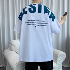 货足8XL-M美式纯短袖T恤男2023夏季新款ins潮半袖体恤加肥加大，男装T恤，钱塘717(原712)