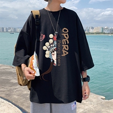 Q11161-P30春夏季七分袖t恤男大码五分袖男短袖中袖，男装T恤，电商A040