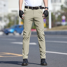 夏季休闲裤男士夏季薄款弹力宽松直筒百搭超薄速干长裤子夏天，男装休闲裤，星座914