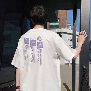 714-1-1096男新款时尚港风体恤短袖高品质纯棉T恤x新图片