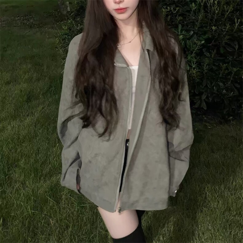 春秋季扎染外套男女cleanfit美式小众复古高级感宽松拉链夹克，男装夹克，星座506A