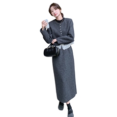 【现货数据好】卖家秀春秋呢料时尚减龄套装裙#99058-P195-K269，女装套装/套裙，2C317