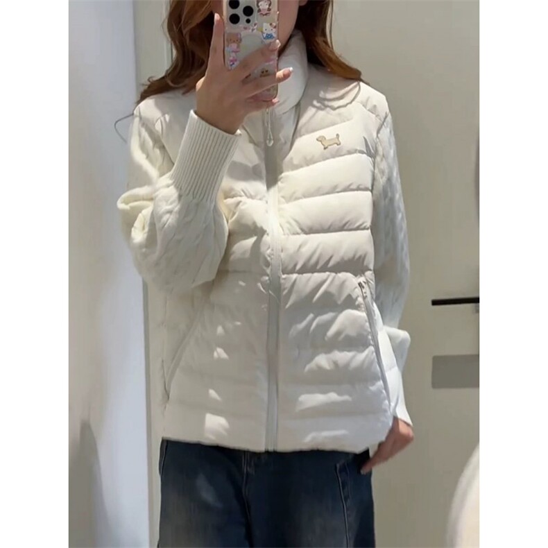腊肠小狗刺绣针织拼接羽绒棉服外套ZM0163-P110图片