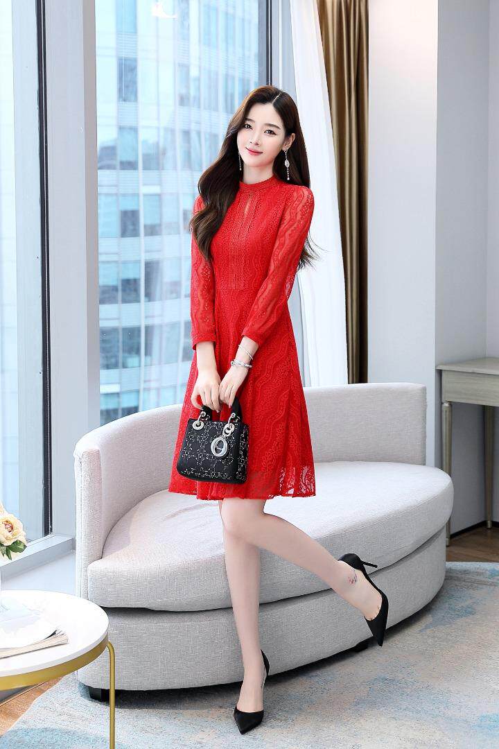 现货，秋季蕾丝小礼服连衣裙，女装婚纱/旗袍/礼服，金典明美