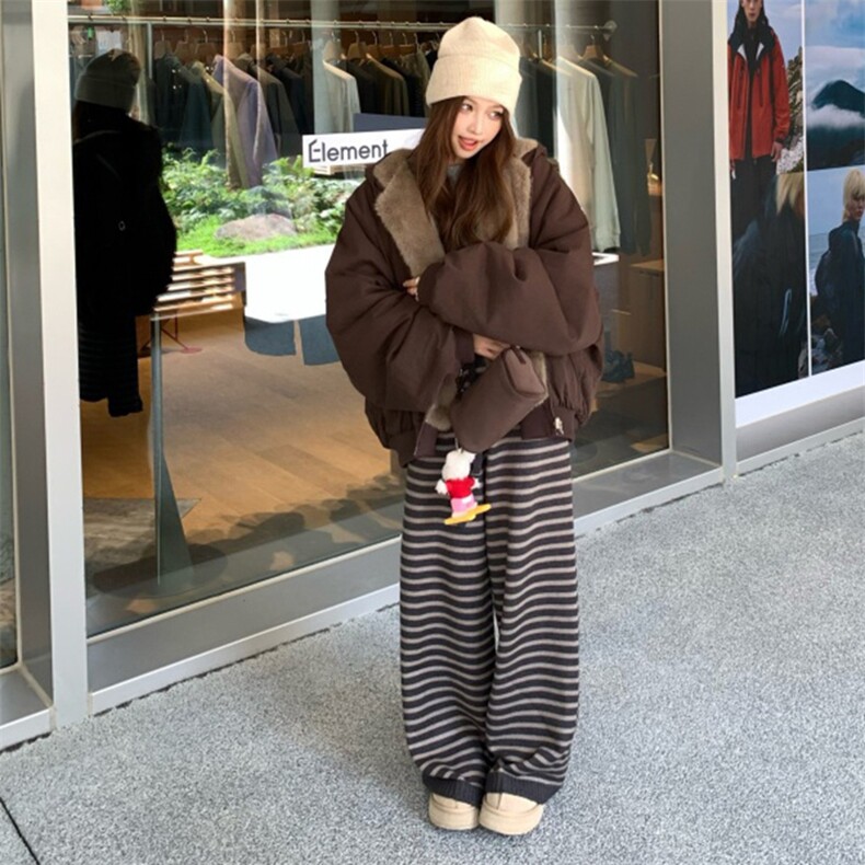 两面穿现货重磅短款座山雕棉衣男女双面穿毛毛绒棉服加厚外套,男装棉衣,电商A486-1