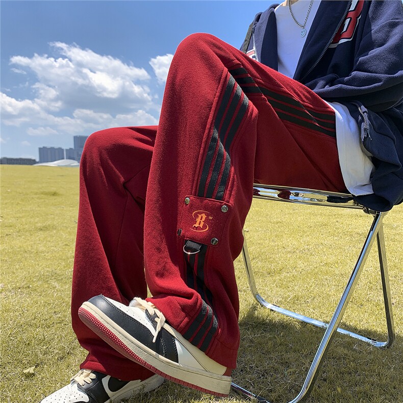 秋季新款休闲裤百搭运动裤条纹长裤D329-QM504-P55-控68,女装休闲裤,电商D329