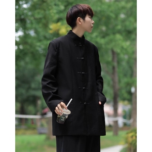 dk制服新中式立领民中山装风班服复古小众西服外套 JW1158图片