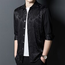 2023秋季新款男士衬衫中老年商务休闲时尚宽松上衣男装，男装衬衫，电商B212（原钱塘6029）
