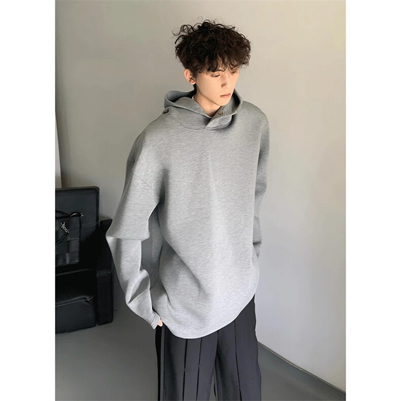 抖音得物品质26春装美式高街重磅纯色一粒扣连帽卫衣外套W85,女装短外套,电商A486-1