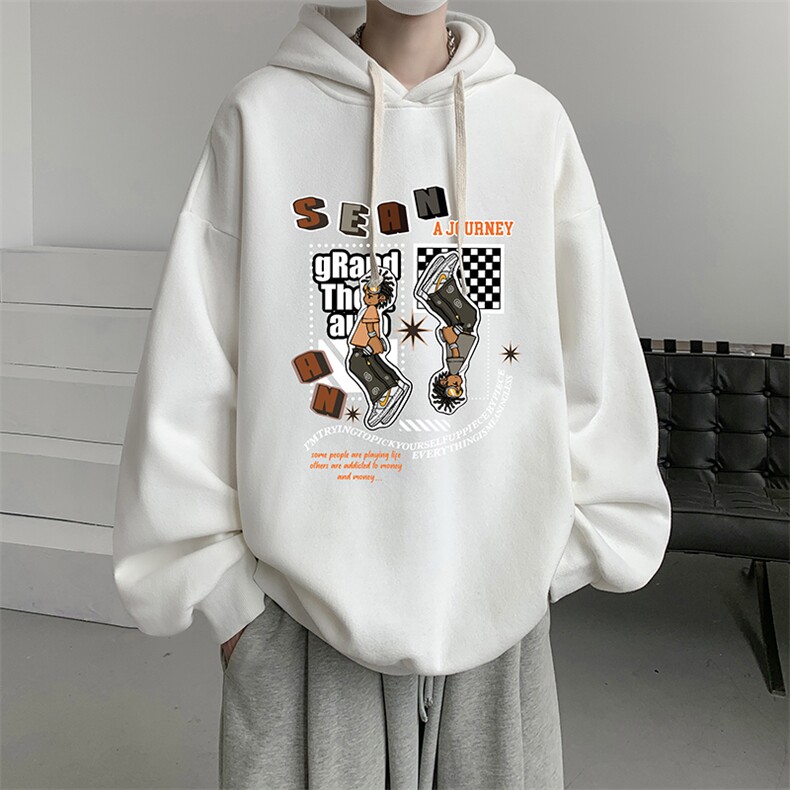 连帽卫衣男大码运动服帽衫外套WY2282-P35加绒款-P40,男装卫衣,电商A040