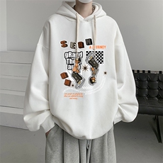 连帽卫衣男大码运动服帽衫外套WY2282-P35加绒款-P40，男装卫衣，电商A040