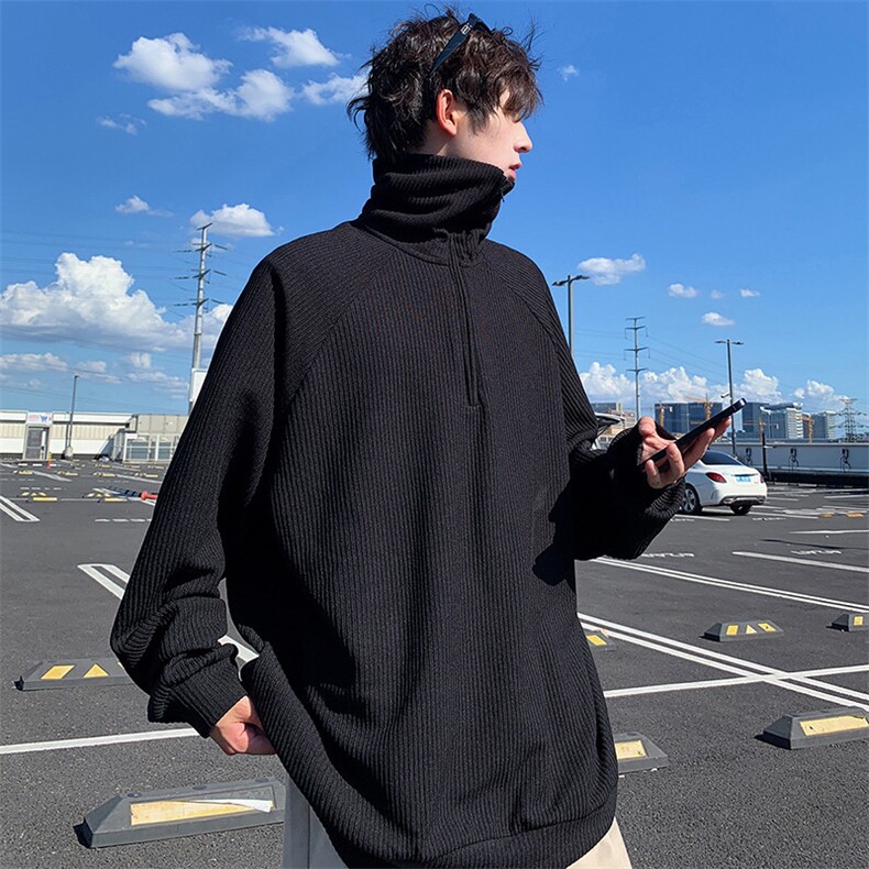 秋季现货套头宽松卫衣男POLO领长袖打底衫DSA157B-W6491-特P50图片