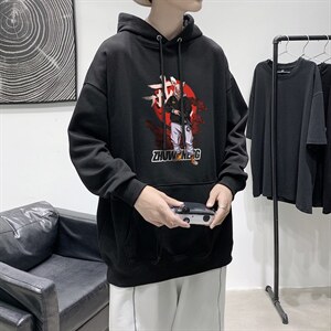 L1561P45春装 港风个性男春季港风长袖t恤大码潮牌印花卫衣男图片