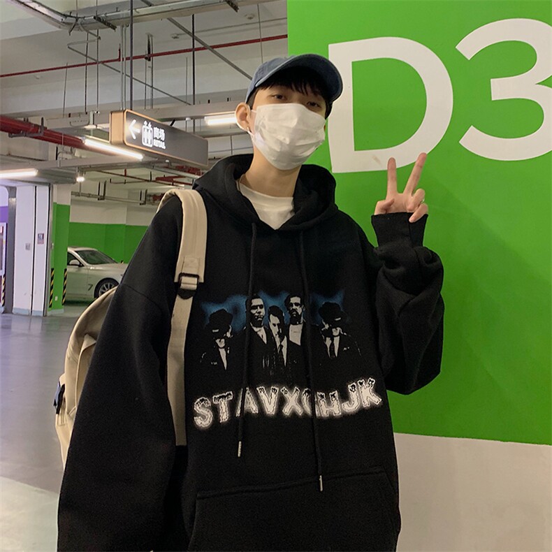 2025秋原创港风宽松休闲套头卫衣B266-WY-217-P50,男装卫衣,星座B257-1