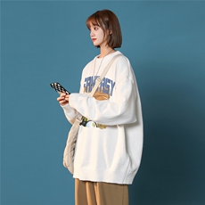 中性风22秋/冬新款潮流趣味油画风印花保暖圆领毛衣M1033P50控68，男装针织衫/毛衣，A247A