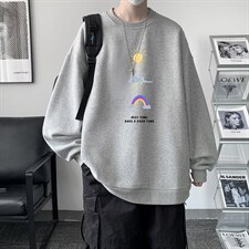 圆领卫衣男大码加厚加绒长袖t恤男S6141-P28加绒款-P33，男装卫衣，电商A040