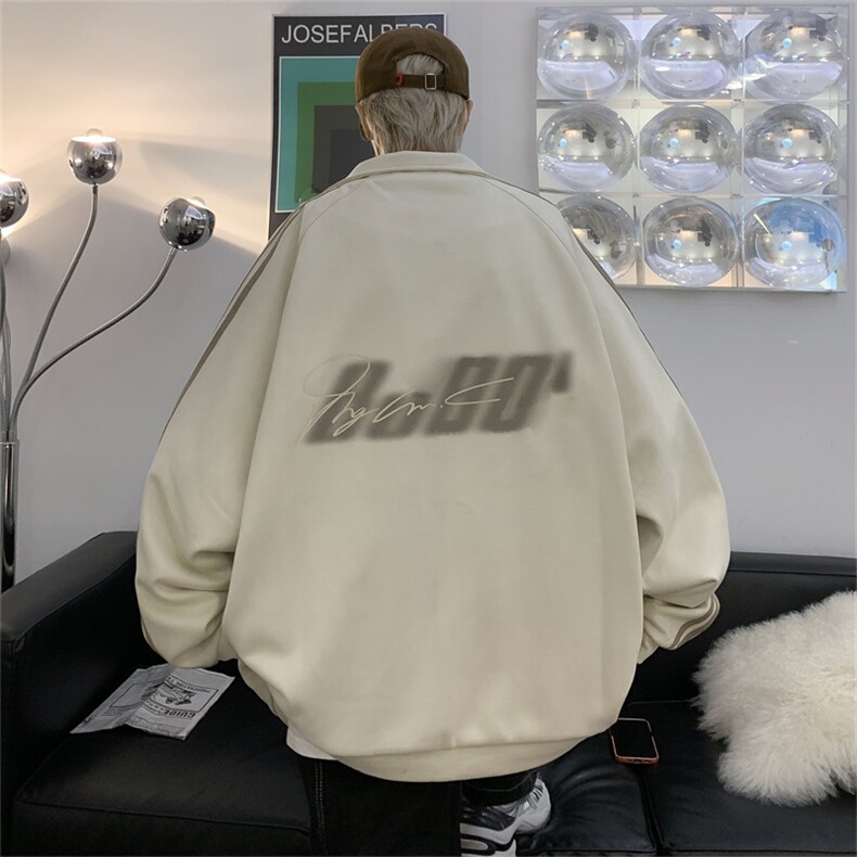 2024秋季宽松外套开衫卫衣美式条纹运动棒球服夹克现货W7879-P58,男装夹克,星座512-4