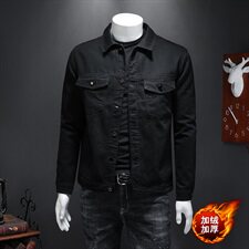 加绒2021扫毒2刘德华同款修身外套时尚印花牛仔衣潮正常版型，男装夹克，电商D230