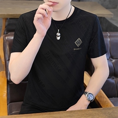 2023夏季新款男士短袖T恤青年时尚休闲男装半袖薄款体恤衫男上衣，男装T恤，电商B212（原钱塘6029）