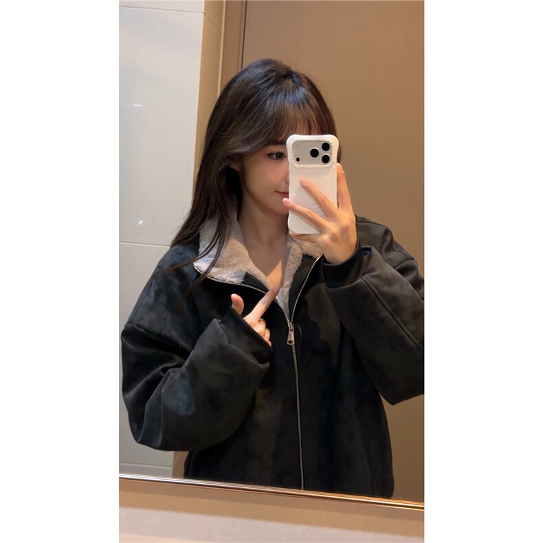 秋冬男士美式高街冬季重磅座山雕貂毛pu皮棉衣男女加厚外套，男装皮衣，电商B319