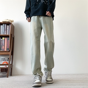 现货主推款加大码纯色直筒牛仔裤男XZ-310A-2 BK305 P50 控78图片