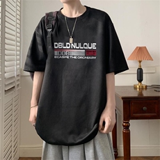 可设48小时发货支持抖音得物来样二开240克重磅美式麂皮绒短袖t恤，男装T恤，电商A486