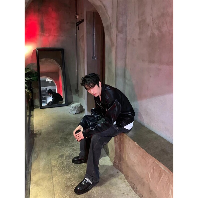 美式ins高街hiphop重工艺水洗暗黑微喇牛仔裤货号K2401P60,男装牛仔裤,电商A063