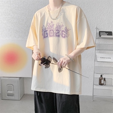 夏季纯棉嘻哈青年短袖T恤男宽松大码打底衫DT9950/P25，男装T恤，电商B316