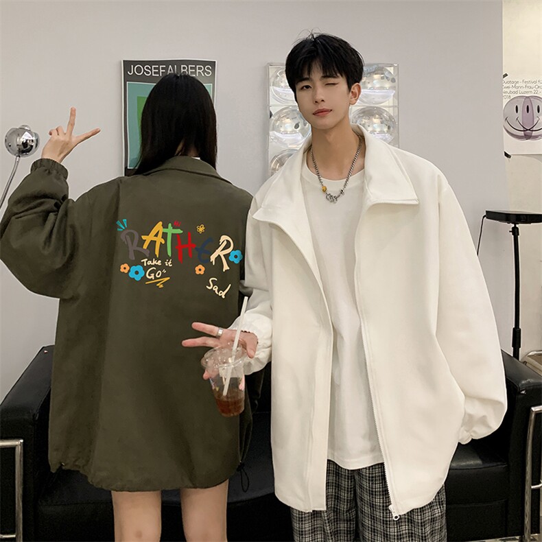 麂皮绒夹克男大码立领褂子外套JK85301-P68加绒款-P78,男装夹克,电商A040