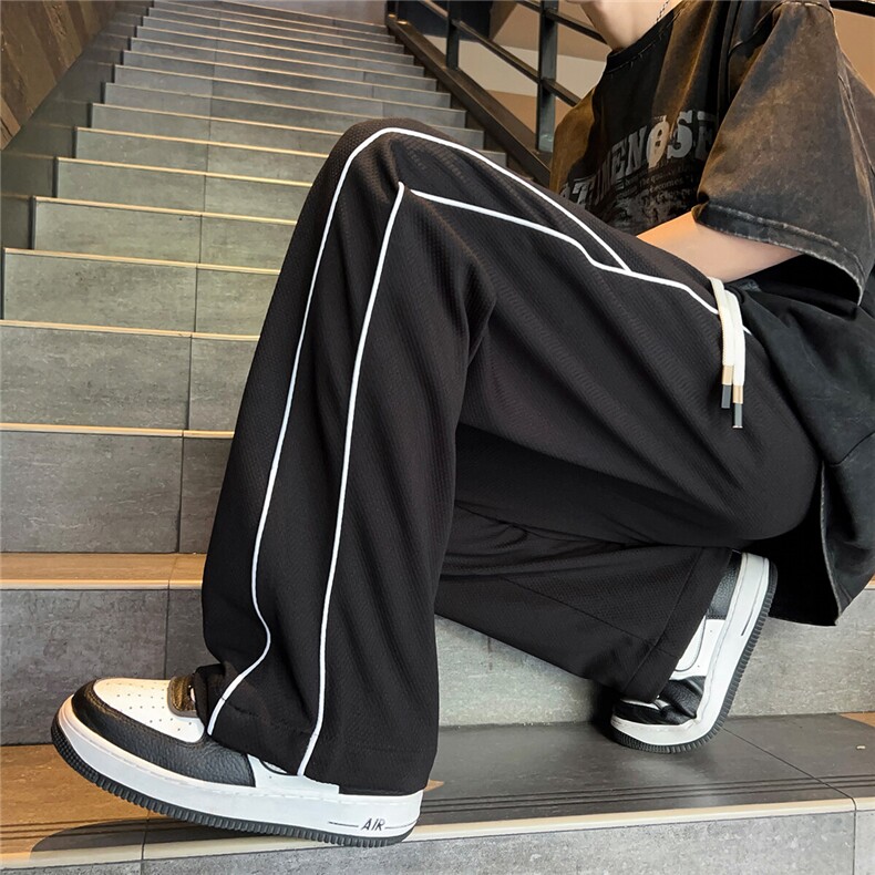2025港风春夏装立体裁剪织带拼接休闲裤K8788/特P35咖啡厅5,男装休闲裤,电商A094