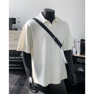 夏季新品 老钱风宽松休闲POLO衫短袖T恤上衣男 H1083 特P35图片