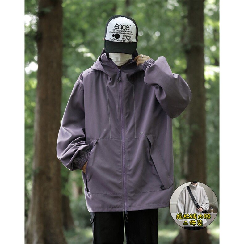 抖音直播！冲锋衣防风防水三合一外套夹克男两件套XH36SHY-P97,男装夹克,电商B367