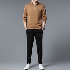 S3068-2钱塘2020-2春秋薄款时尚休闲帅气中青年男士长袖卫衣P137，男装休闲套装，钱塘207-2
