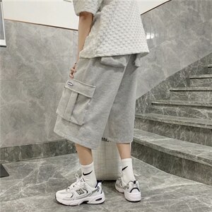 七分裤男夏季宽松炸街工装短裤潮流ins痞帅休闲运动中裤DK873-p28，男装牛仔裤，星座1008-2