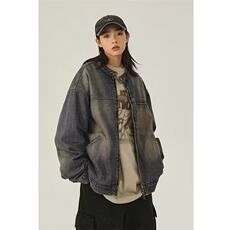 长袖立领春秋季水洗怀旧蓝牛仔外套新款男装夹克网图JN1218-P70，男装夹克，星座302B