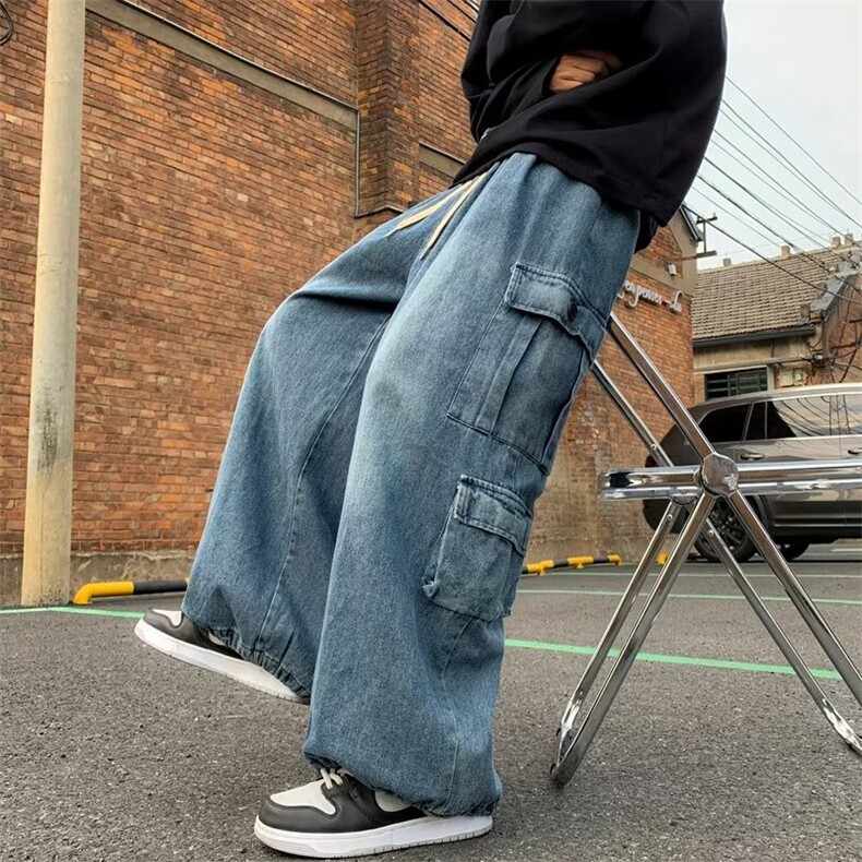 牛仔裤男秋季潮大码休闲裤子高街C891P48,男装牛仔裤,星座1116-2